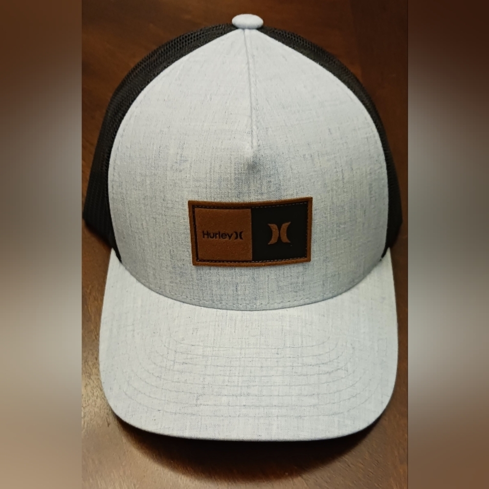 Hurley Men's Austin Trucker Hat, Topaz Mist(very lite Blue/Gray), Adjust to Size